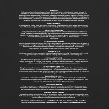 WHAT EXACTLY IS HETEROSEXUALITY LONG SLEEVE IN BLACK/WHITE